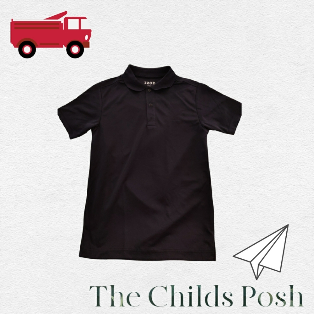 Boys uniform Izod Collar Childrens Polo Shirt NWT